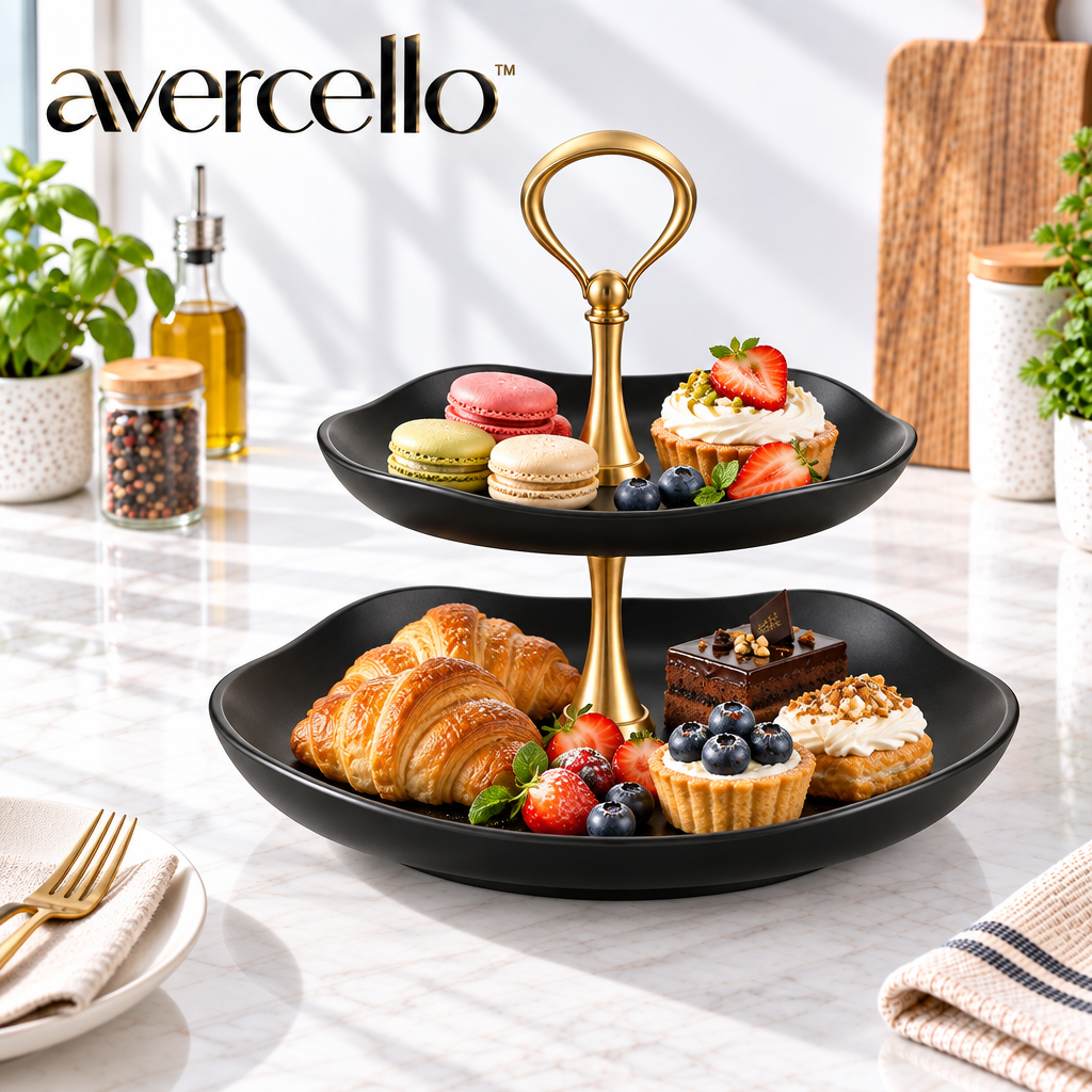 avercello™ Two-Tier Dessert & Pastry Stand