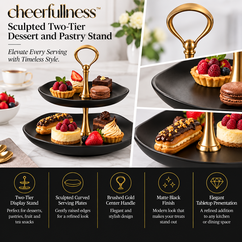 cheerfullness™ Two-Tier Dessert & Pastry Stand