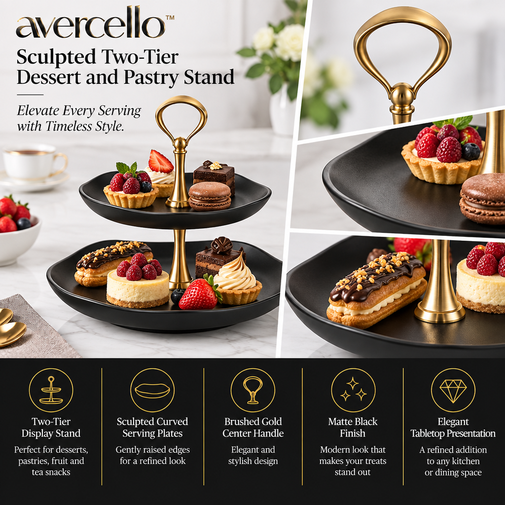 avercello™ Two-Tier Dessert & Pastry Stand