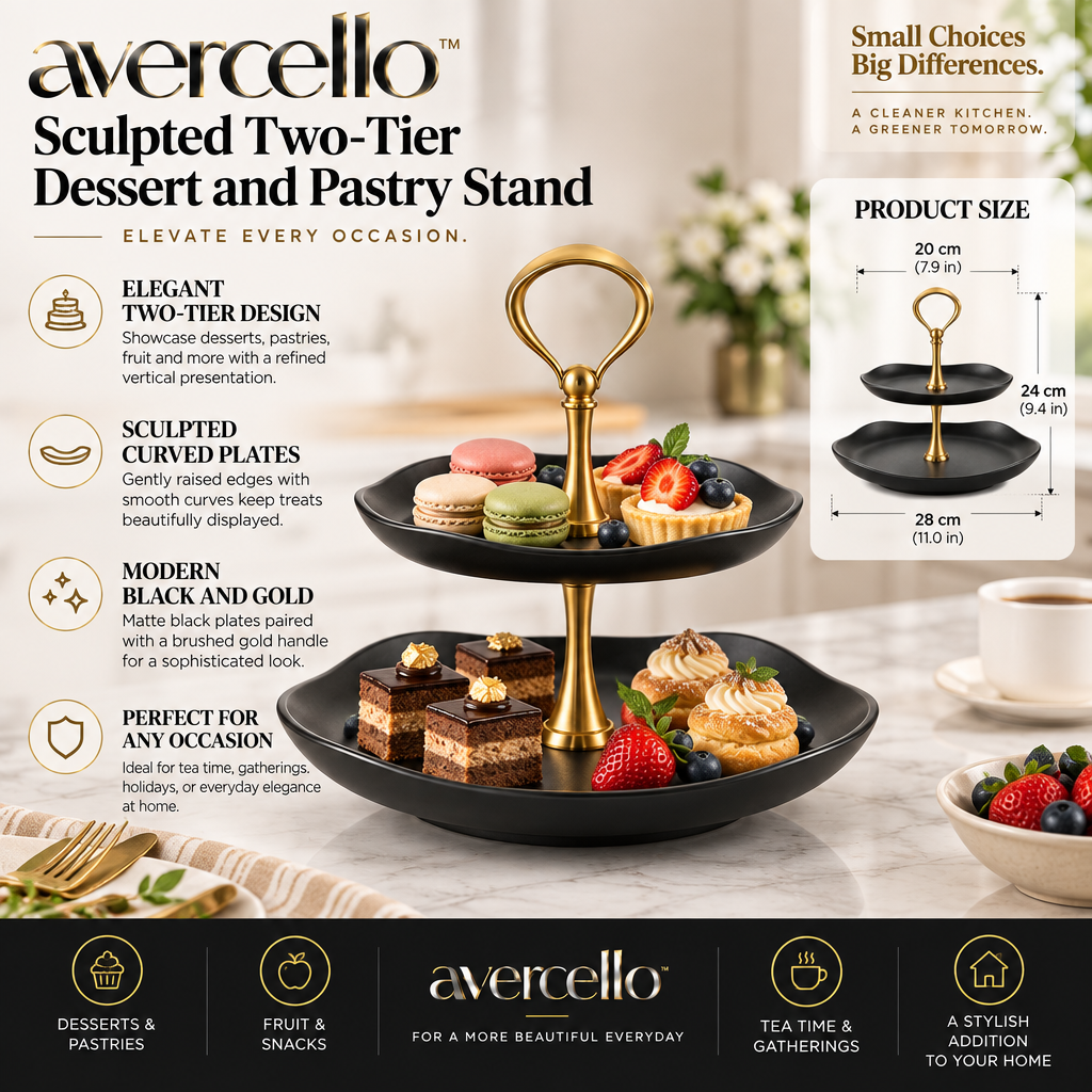 avercello™ Two-Tier Dessert & Pastry Stand