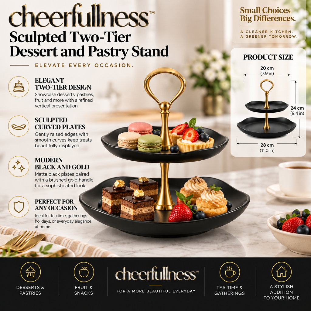 cheerfullness™ Two-Tier Dessert & Pastry Stand