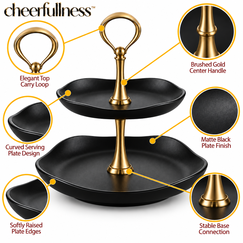 cheerfullness™ Two-Tier Dessert & Pastry Stand